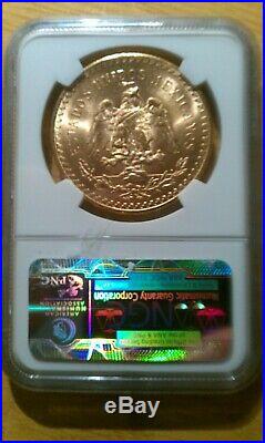 1921 Key Date G50P Mexico 50 Pesos Gold Coin NGC MS65