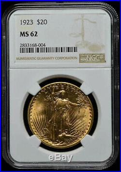 1923-P United States Saint-Gaudens $20 Double Eagle Gold Coin NGC MS62 Rare