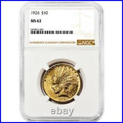 1926 $10 Indian Head Gold Eagle NGC MS62 Brown Label