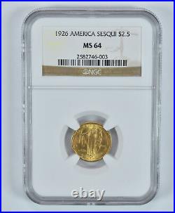 1926 $2.50 America Sesquicentennial Gold MS64 NGC 9159