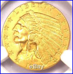 1927 Indian Gold Quarter Eagle $2.50 Coin NGC Uncirculated Detail (UNC MS)