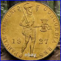 1927 Netherlands Ducat Graded Ngc Ms62 Gold Coin