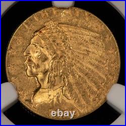 1928 G$2.50 Indian Head Gold Quarter Eagle Frosty BU NGC MS 63 SKU-G4885