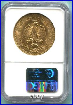 1929 MEXICO 50 PESOS 1.2 Oz. GOLD COIN NGC MS64 MS-64 Older Holder