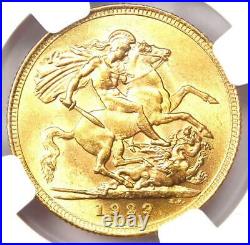 1929-SA South Africa George V Gold Sovereign Coin 1S Certified NGC MS63 (BU UNC)