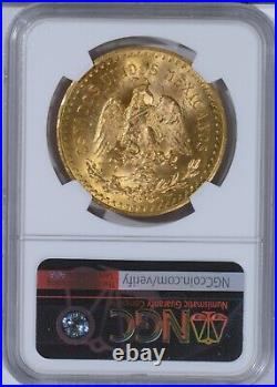 1930 Mexico Gold 50 Peso NGC MS63 Nice Brilliant Uncirculated Coin