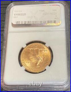 1932 $10 Gold Liberty Head Eagle NGC MS64 Certified Ten Dollar Coin, Beautiful