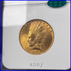 1932 $10 Indian Head Gold Eagle NGC MS64 CAC Superb