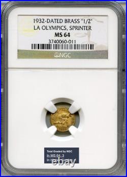 1932 1/2 California Fractional Gold / LA Olympics, Sprinter / NGC MS64 LR7