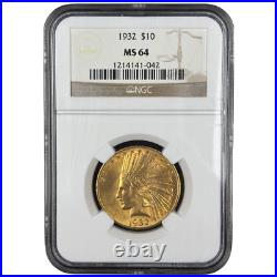 1932 Indian Head Gold Eagle Coin NGC MS64 pre33 gold 1932 Indian Head Gold Eagle Coin NGC MS64 pre33 gold