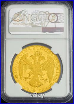 1932, Yugoslavia, King Alexander I. Gold 4 Ducat (4 Dukata). Rare! NGC MS-61