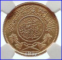 1950 Saudi Arabia GOLD Trade Coinage COIN of Mecca NGC Certified MS 66 i70550