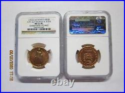 1954 Morocco 500 D Tangier X-2 Gold. N. M. Rothschild & Sons. NGC MS-63PL