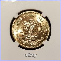 1959 Mexico Gold 20 Pesos Hidalgo Ngc Ms 65 Bright Luster Gorgeous Coin