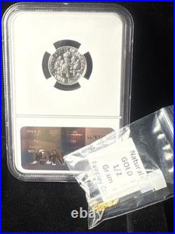 1960 Roosevelt Dime PF69 And 1/2 Gram Of Natural Gold Nuggets
