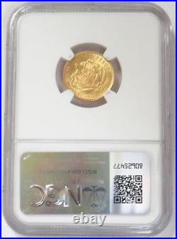 1961 Gold Chile 20 Pesos Coin Ngc Mint State 65