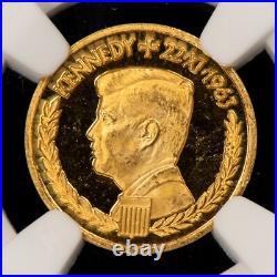 1963 Germany 1/2 Ducat Aureus Magnus Kennedy Gold Proof NGC PF 65.056 AGW G5125 1963 Germany 1/2 Ducat Aureus Magnus Kennedy Gold Proof NGC PF 65.056 AGW G5125