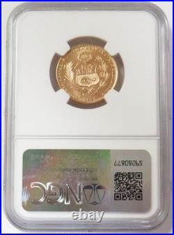 1965 Gold Peru 20 Soles Seated Liberty Ngc Mint State 65