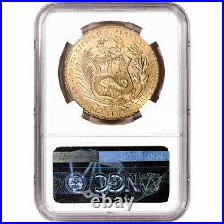 1965 Peru Gold 100 Soles Seated Liberty NGC MS65