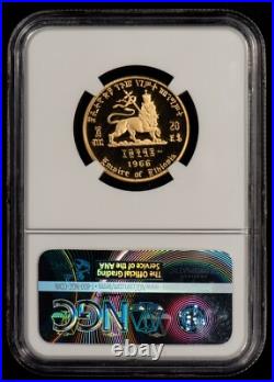 1966 NI Ethiopia $20 Gold Coin Emperor Birth Reign NGC PF 68.2315 AGW G4950 1966 NI Ethiopia $20 Gold Coin Emperor Birth Reign NGC PF 68.2315 AGW G4950