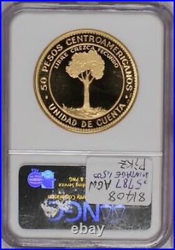 1970 Central America Gold 50 Pesos NGC Proof 67 Ultra Cameo. Low mintage