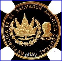 1971 Gold El Salvador 25 Colones Salvador Dali Coin Ngc Proof 68 Ultra Cameo