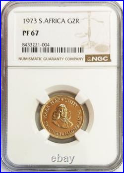 1973 Gold South Africa 2 Rand Jan Van Riebeeck Coin Ngc Proof 67