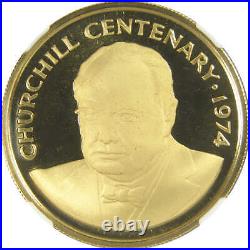 1974 Churchill Centenary PF 69 UCAM NGC Gold $100 SKUCPC7771