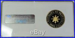 1977 Gold Philippines 5000 Piso Ferdindand & Imelda Marcos Ngc Proof 69 Uc Fma