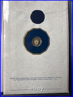 1981 Gold Panama Minted 20 Balboas Butterfly Ngc Ms 68 Deep Pl