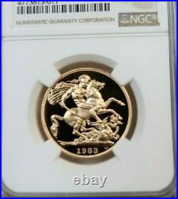 1983 Great Britain Gold 2 Sovereign Ngc Pf 69 Ultra Cameo High Grade Beautiful