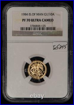 1984 Isle of Man 1/10 oz Gold Angel Coin NGC PF 70 UC SKU-G5245 1984 Isle of Man 1/10 oz Gold Angel Coin NGC PF 70 UC SKU-G5245