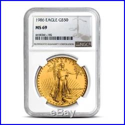 1986 1 oz $50 American Gold Eagle NGC MS69 First Year of Issue