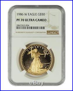 1986 1 oz U. S. Mint Proof Gold Eagle NGC PF70 Ultra Cameo