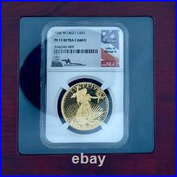 1986 $50 Gold Eagle Ngc Pf70 Ultra Cameo Signed By John Mercanti