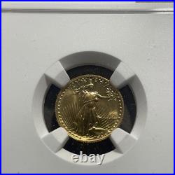 1986 American Eagle $5 Gold Coin MS69 NGC 1/10 Ounce Fine Gold