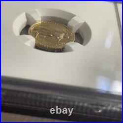 1986 American Eagle $5 Gold Coin MS69 NGC 1/10 Ounce Fine Gold