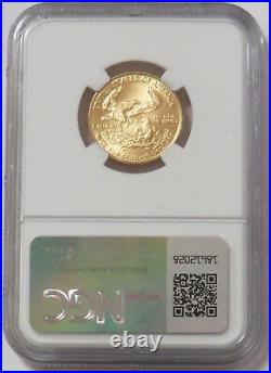1986 Gold $10 American Eagle 1/4 Oz Ngc Mint State 69