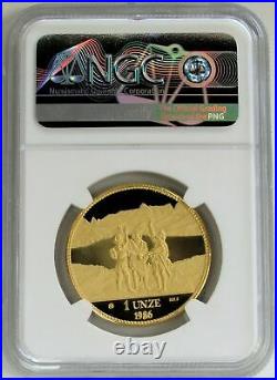 1986 Gold Switzerland 1 Oz Helvetia Eternal Pact Coin Ngc Proof 67 Uc