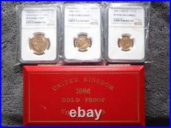 1986 Great Britain United Kingdom PURE GOLD PROOF NGC 69 70 and OGP