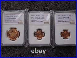 1986 Great Britain United Kingdom PURE GOLD PROOF NGC 69 70 and OGP