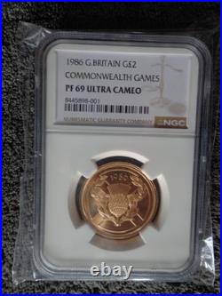 1986 Great Britain United Kingdom PURE GOLD PROOF NGC 69 70 and OGP