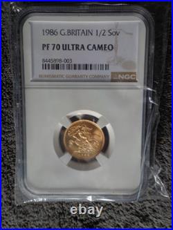 1986 Great Britain United Kingdom PURE GOLD PROOF NGC 69 70 and OGP