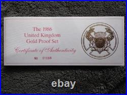 1986 Great Britain United Kingdom PURE GOLD PROOF NGC 69 70 and OGP