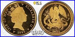 1986-PM Isle Of Man Proof Gold 1/20 Christmas Angel. NGC PF67 UCAM Original COA