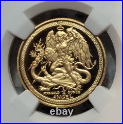 1987 1/4 Oz Gold Isle of Man Angel PF70 PF-70 NGC Ultra Cameo