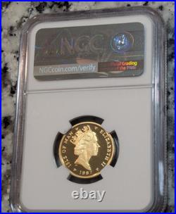 1987 1/4 Oz Gold Isle of Man Angel PF70 PF-70 NGC Ultra Cameo