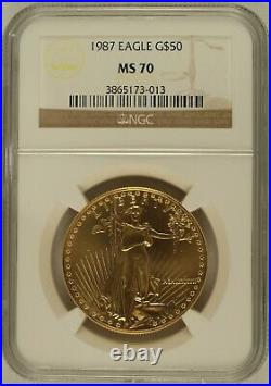 1987 $50 Gold American Eagle MS70 NGC