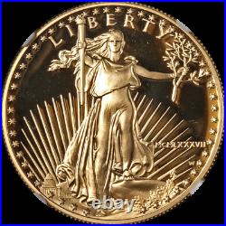 1987-W Gold American Eagle $50 NGC PF70 Ultra Cameo Brown Label