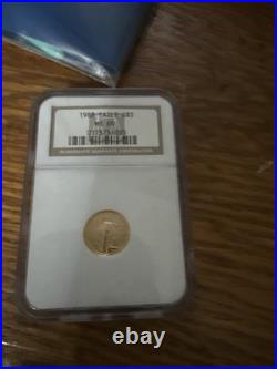 1988 G$5 1/10 oz Gold American Eagle Tenth-Ounce Coin MS 69 NGC 1988 G$5 1/10 oz Gold American Eagle Tenth-Ounce Coin MS 69 NGC